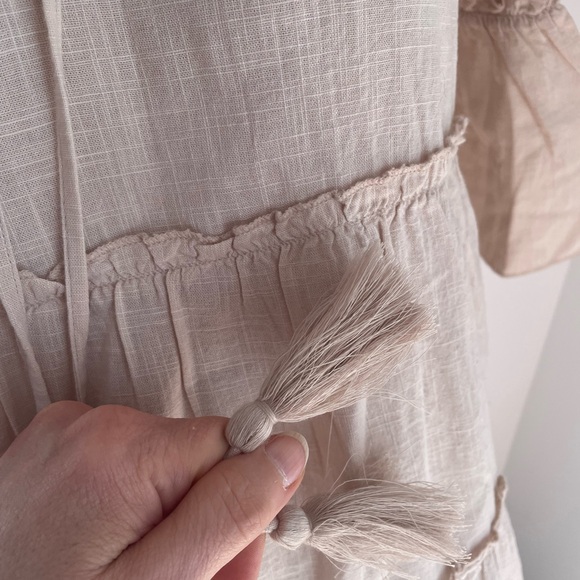 22”PTP cotton summer dress gauzy gauze linen feel boho feminine - Picture 2 of 6